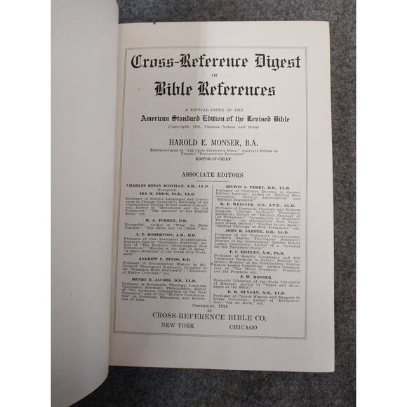 Cross-Reference Digest of Bible References HB 1914 Religion - Picture 3 of 3